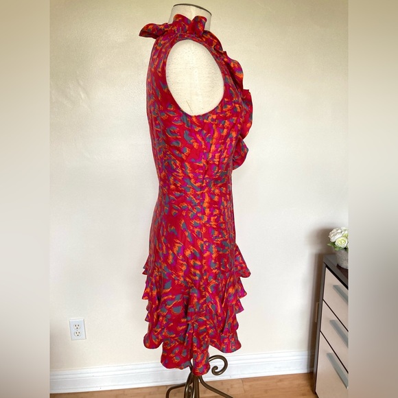 RACHEL ZOE 100% Silk Ruffle Dress - Picture 11 of 16